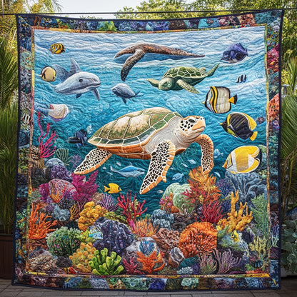 Sea Turtles WU1410011CL Quilt