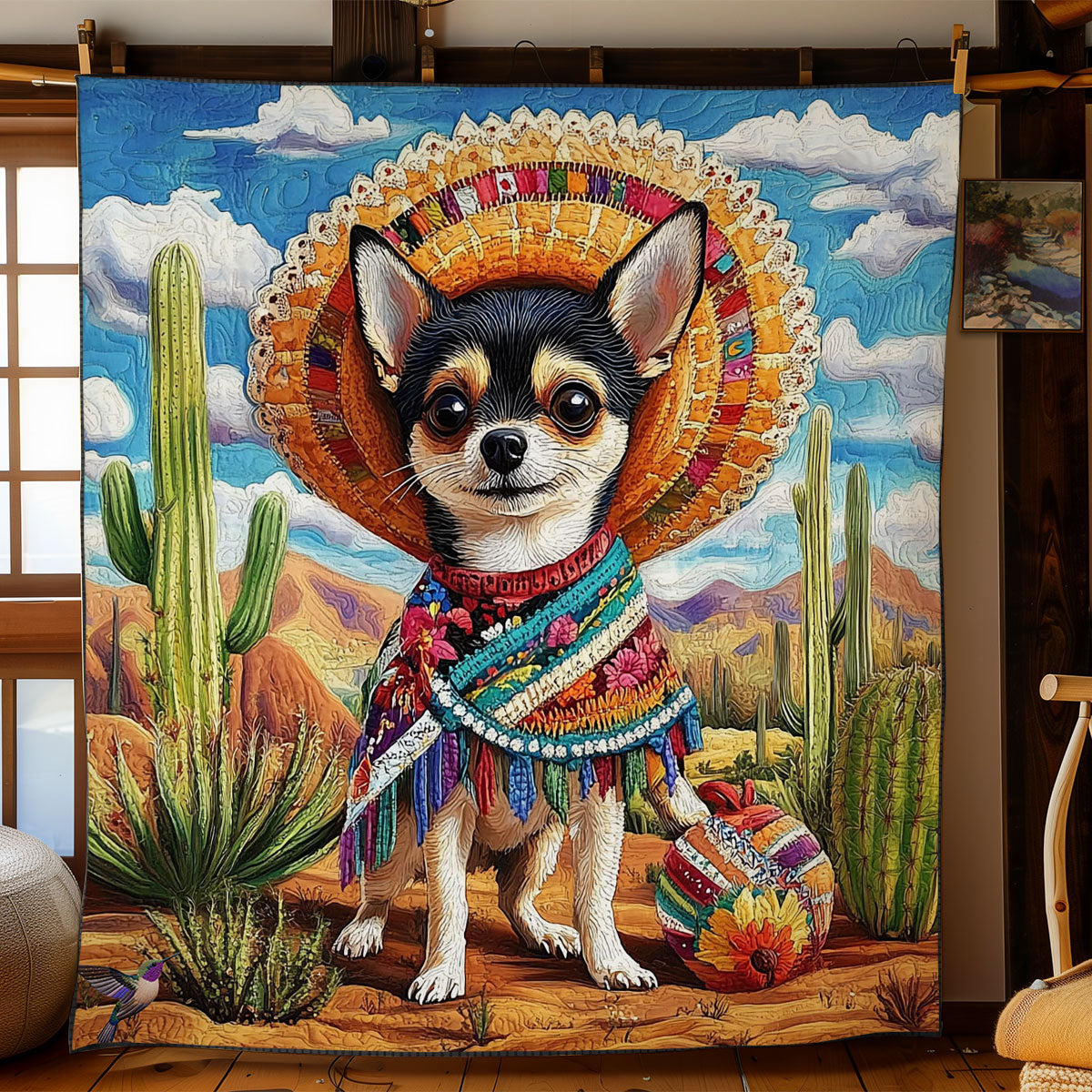 Sombrero Hat Chihuahua WY2511037CL Quilt