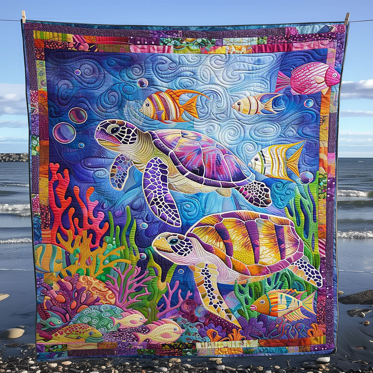 Sea Turtle WJ2308024CL Quilt