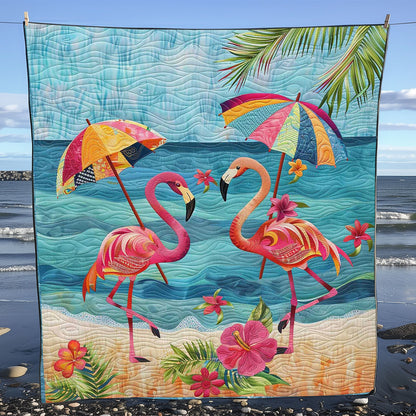 Summer Beach Flamingo WJ1008034CL Quilt