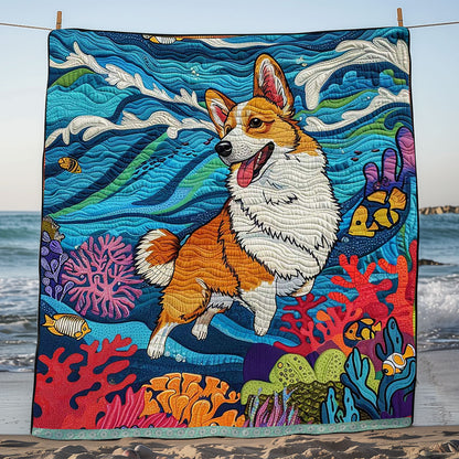 Swimming Corgi WJ1409028CL Quilt