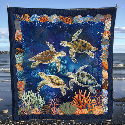 Turtle Under The Sea WJ2408025CL Quilt