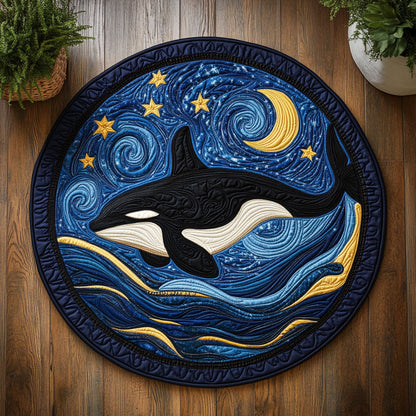 Sky Whale CP0206062CL Quilted Round Mat
