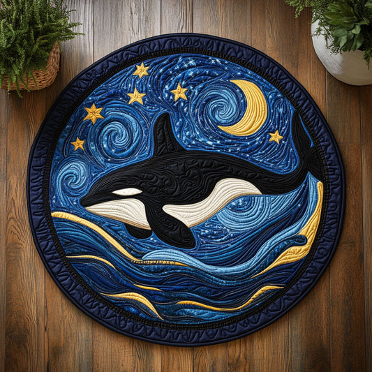 Sky Whale CP0206062CL Quilted Round Mat