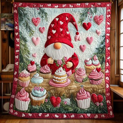 Valentine Cupcake Gnome WY2001104CL Quilt