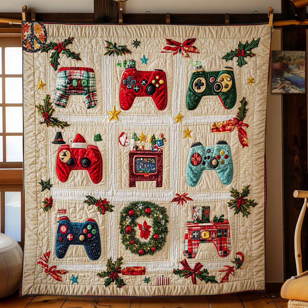 Gamer’s Christmas WN2311028CL Quilt