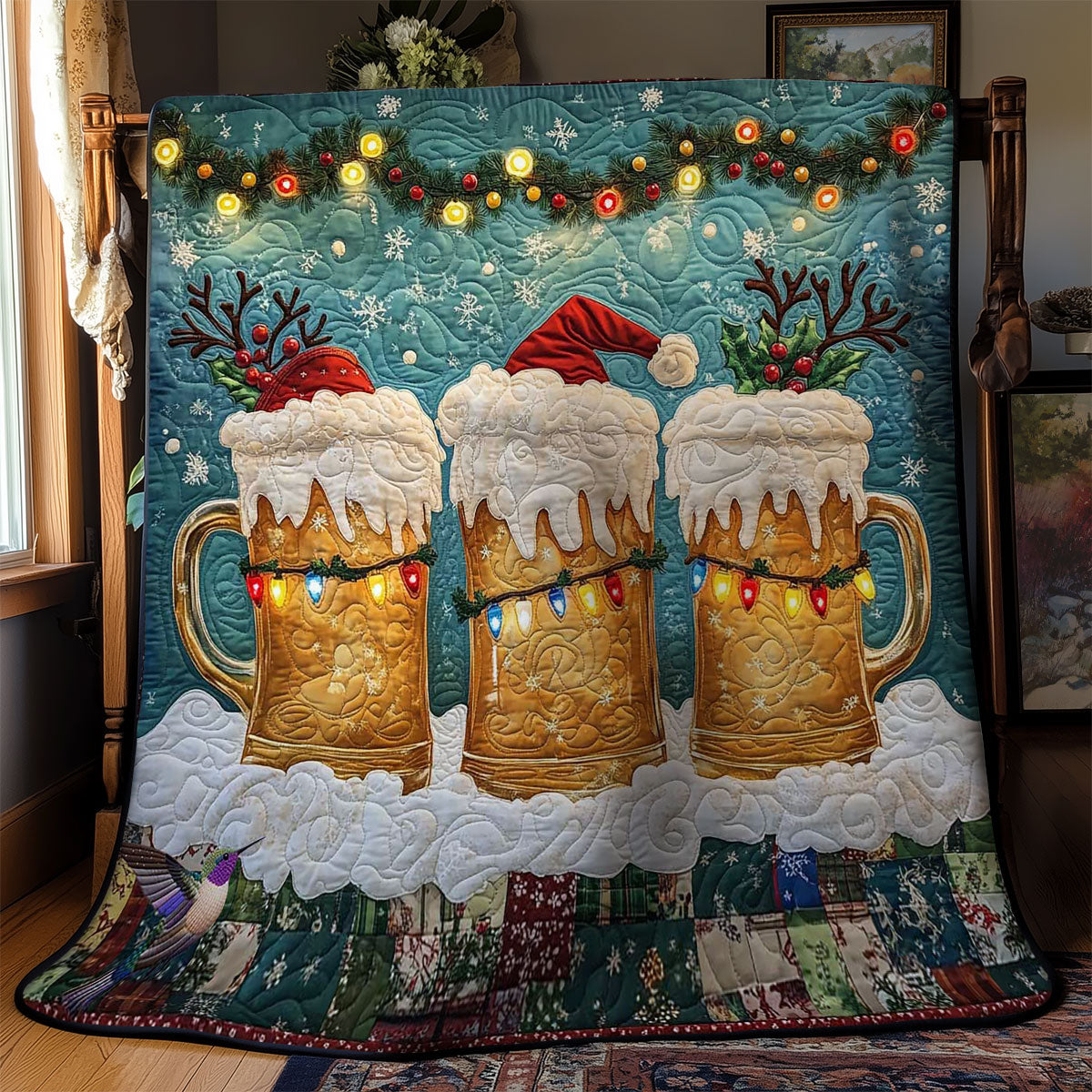 Holiday Beer Lights WN0512052CL Quilt