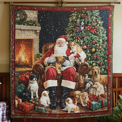 Santa Claus With Pet WY2111034CL Quilt