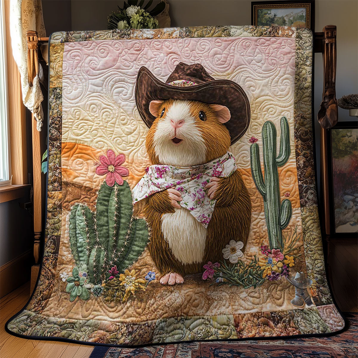 Cowboy Guinea Pig WN3110101CL Quilt