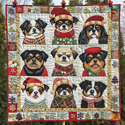 Christmas Papillon WP2110008CL Quilt