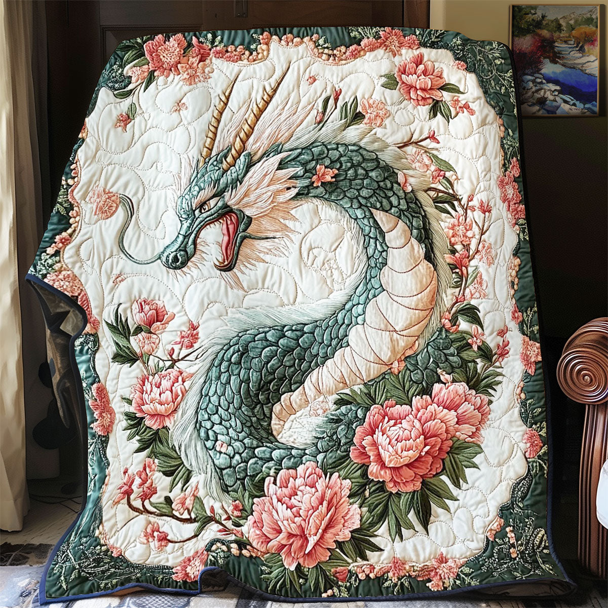 Majestic Dragon Blossom WY2612027CL Quilt