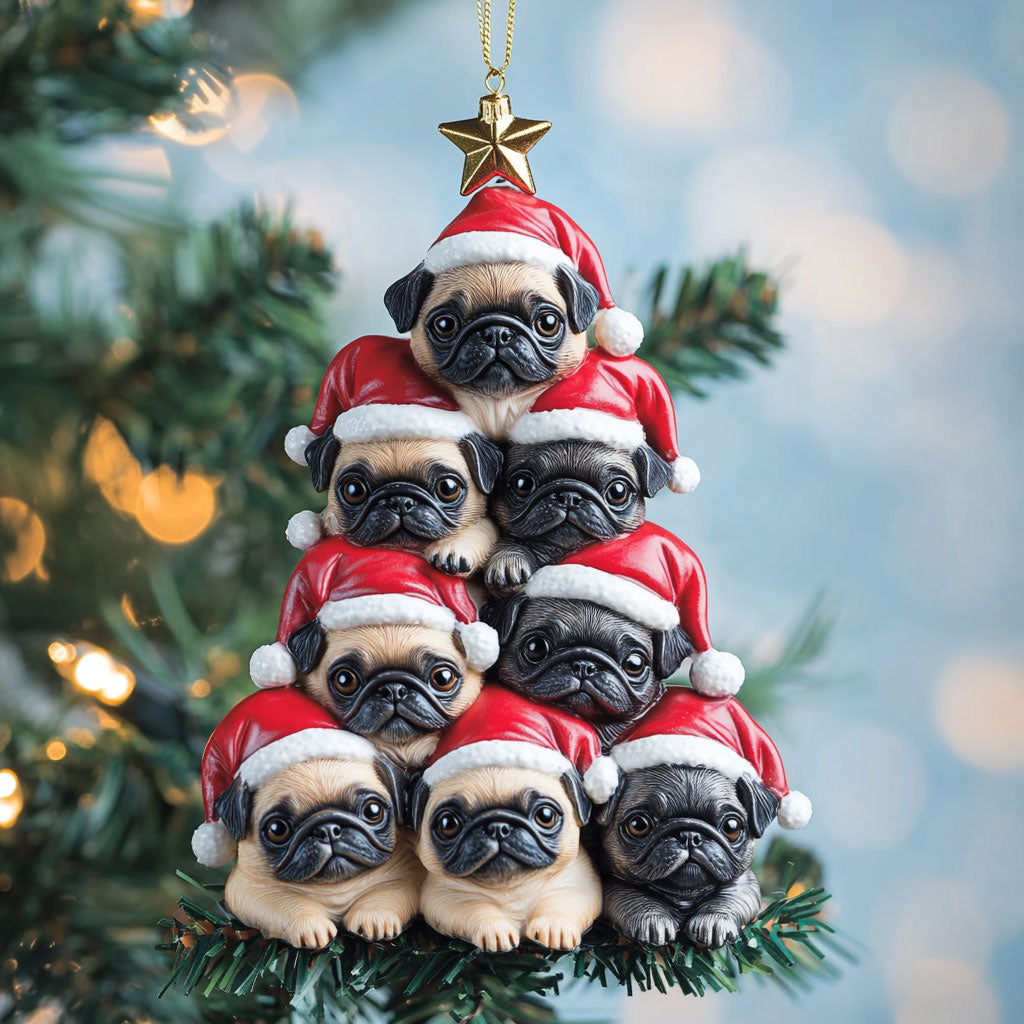 Frosty Pugs CP1510201CL Christmas Ornament