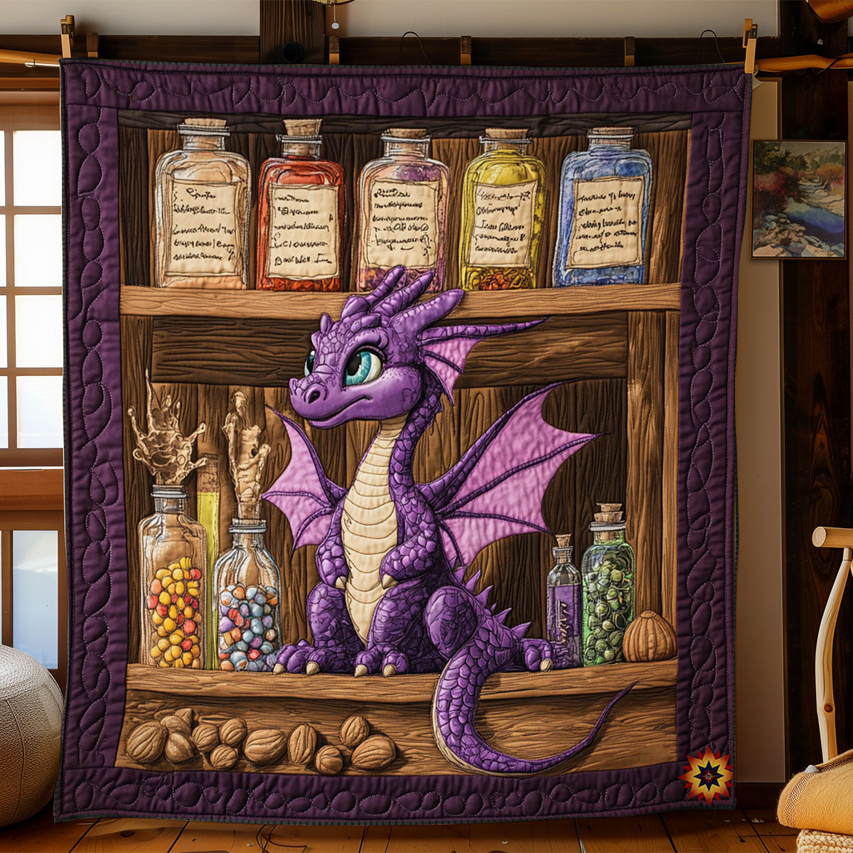 Purple Dragon WY2311023CL Quilt