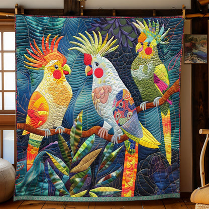 Tropical Cockatiels WJ3009018CL Quilt