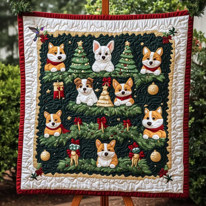 Corgi Holiday Tree WN0710060CL Quilt