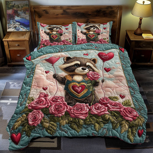 Valentine Of Raccoon WY1701119CL Duvet Cover Set