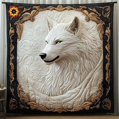 White Majestic Wolf WP1312025CL Quilt