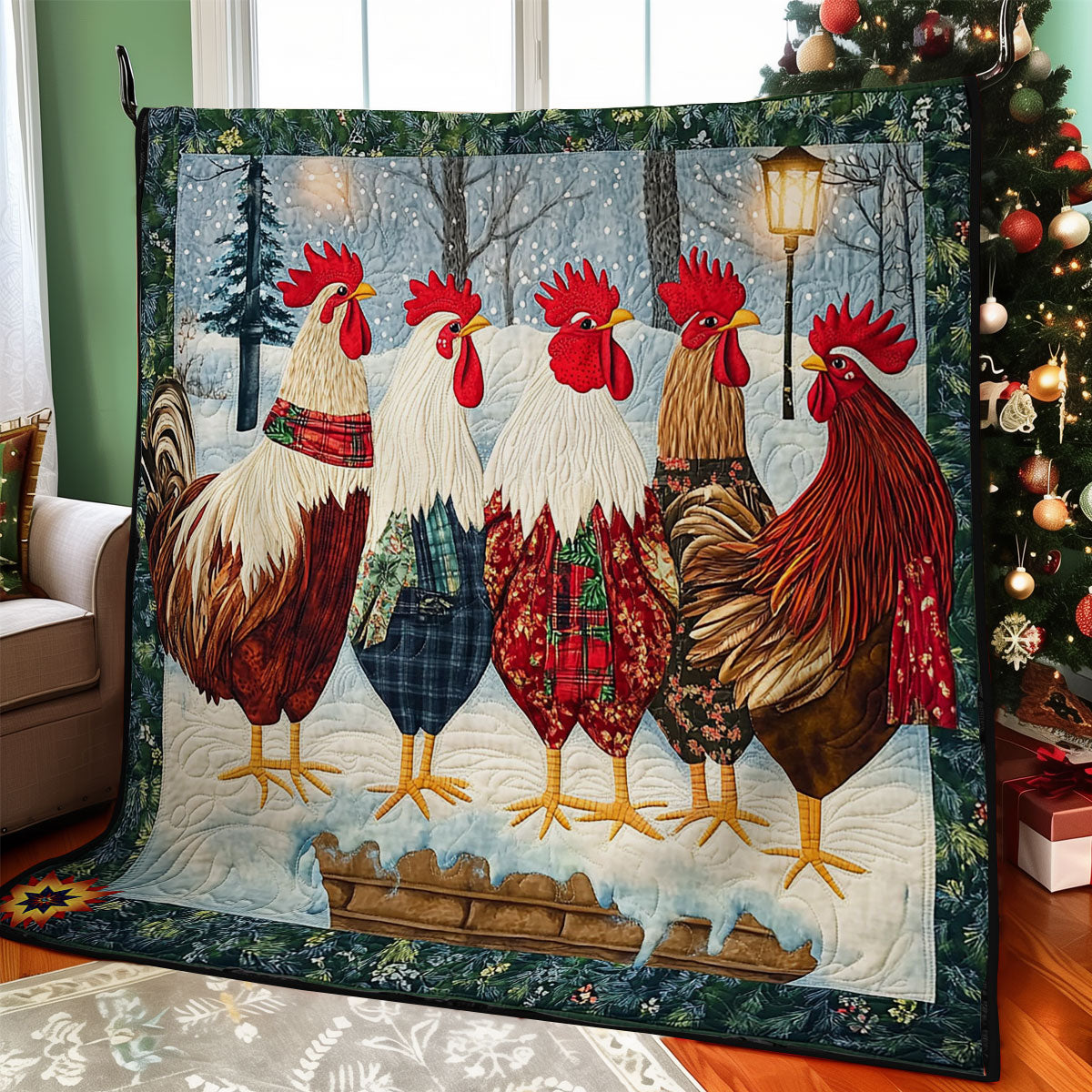 Winter Chicken WY2711044CL Quilt