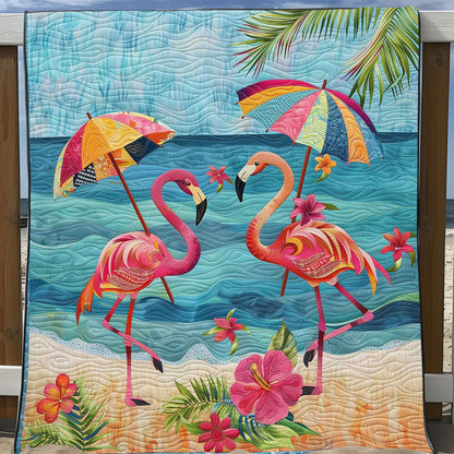 Summer Beach Flamingo WJ1008034CL Quilt