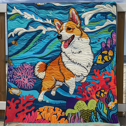 Swimming Corgi WJ1409028CL Quilt