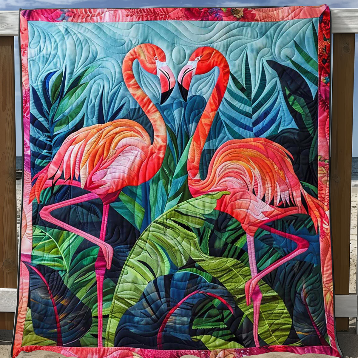 Tropical Flamingo WJ1908026CL Quilt