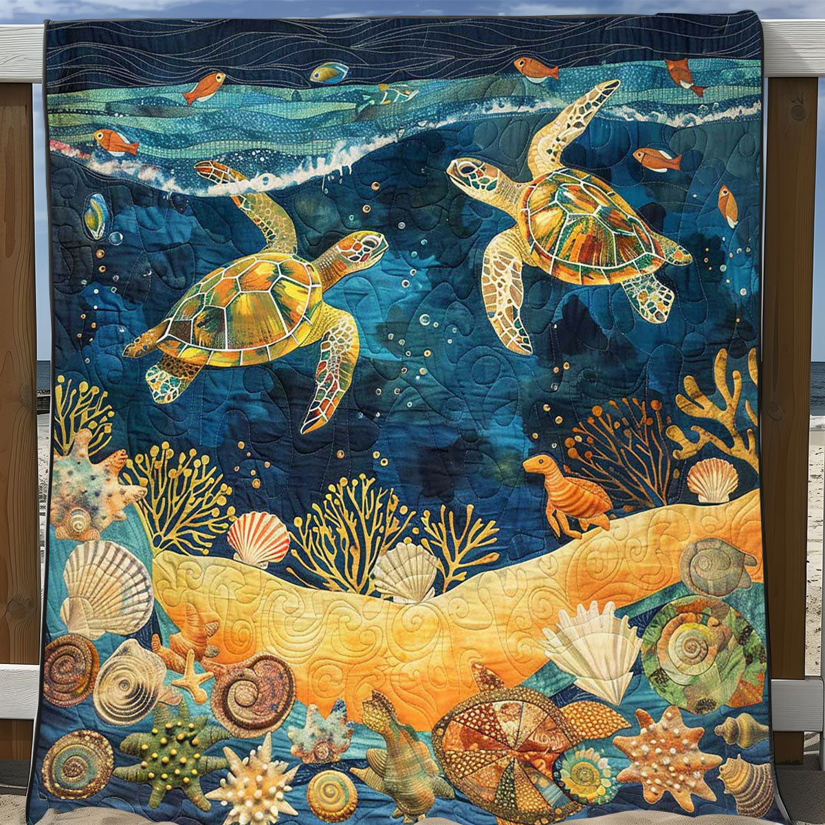 Turtle Under The Sea WJ0908034CL Quilt