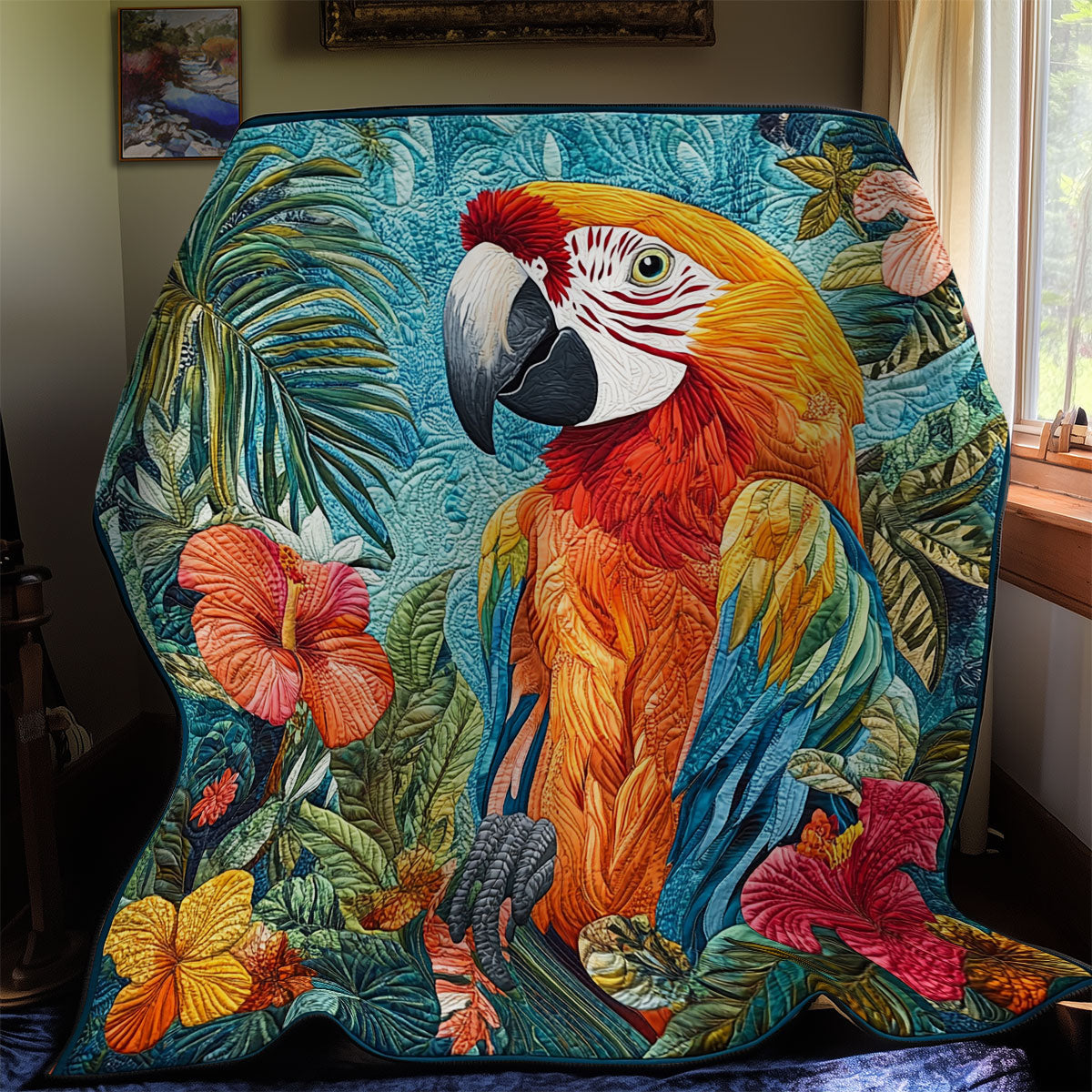 Tropical Forest Parrot WY1311011CL Quilt
