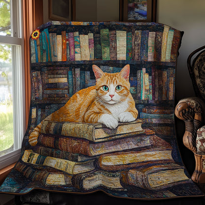 Cat In Library WY1911063CL Quilt