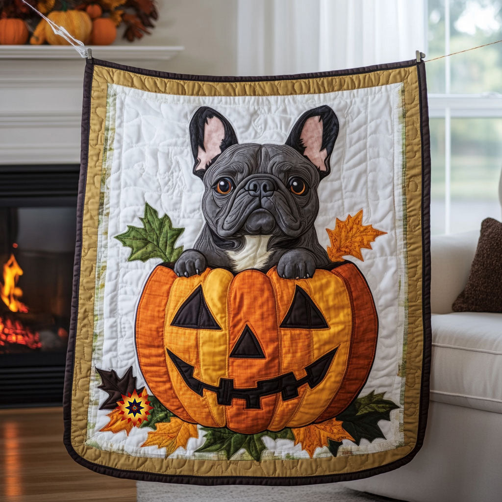 French Bulldog Pumpkin WT0410019CL Quilt