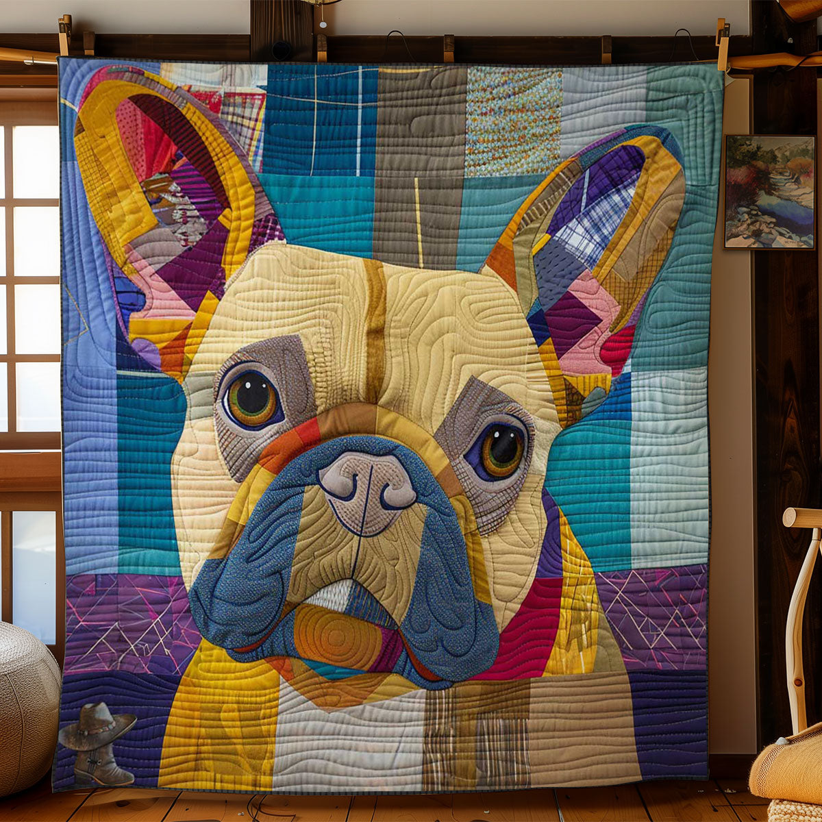 Playful French Bulldog WN1510001CL Quilt