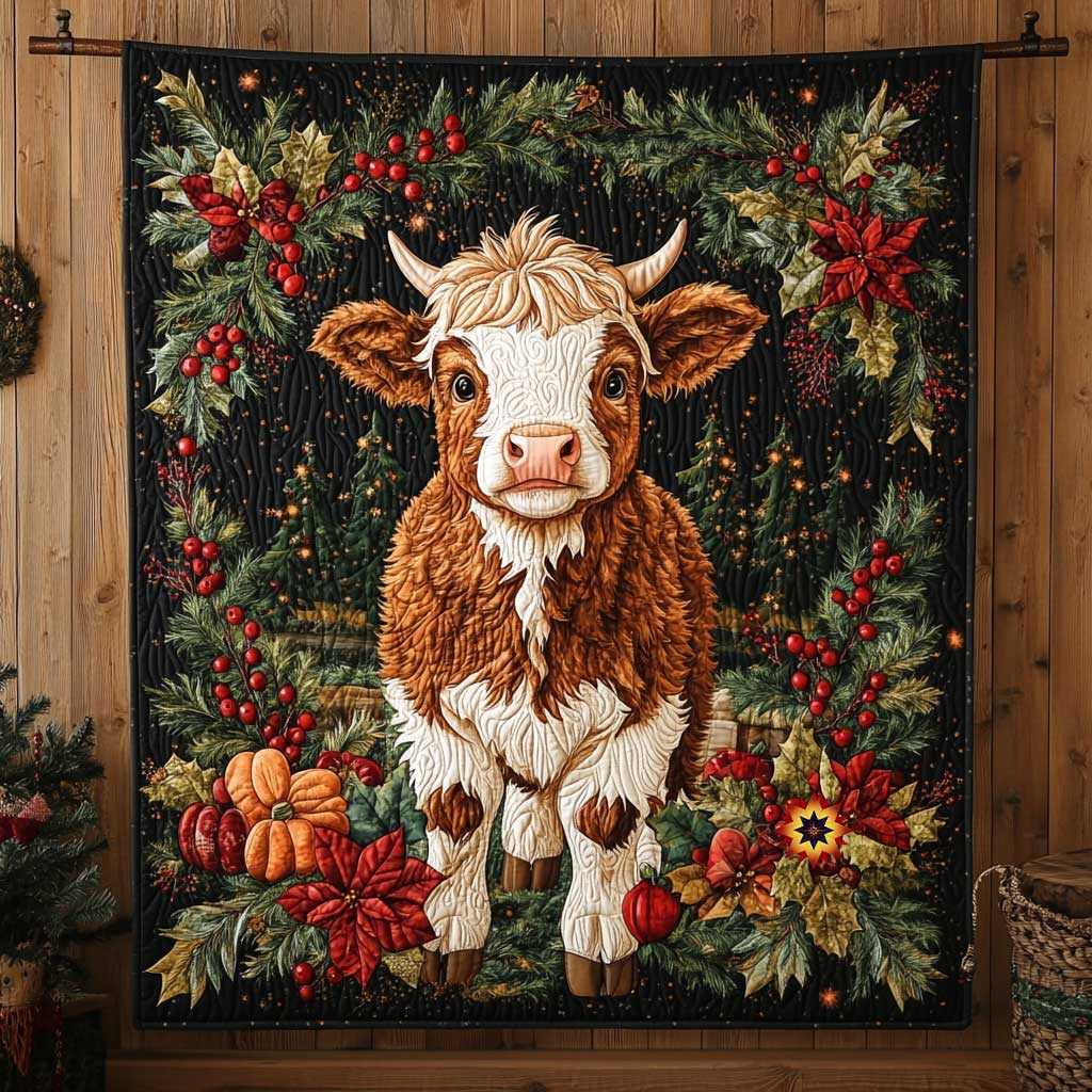 Christmas Little Bison WP1411017CL Quilt