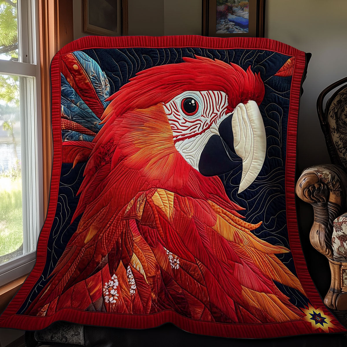 Red Parrot WY1012045CL Quilt