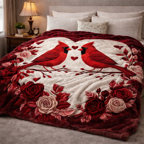 Cardinal Love QA2601001CL Faux Fur Throw Blanket