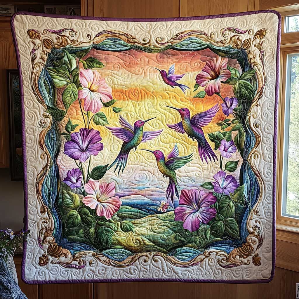 Hummingbird Mystic Bloom WN2809020CL Quilt