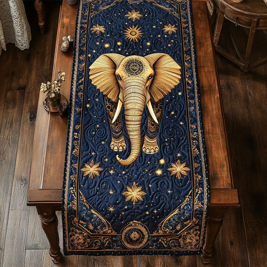 Mystic Elephant WY2802075CL Quilted Table Runner