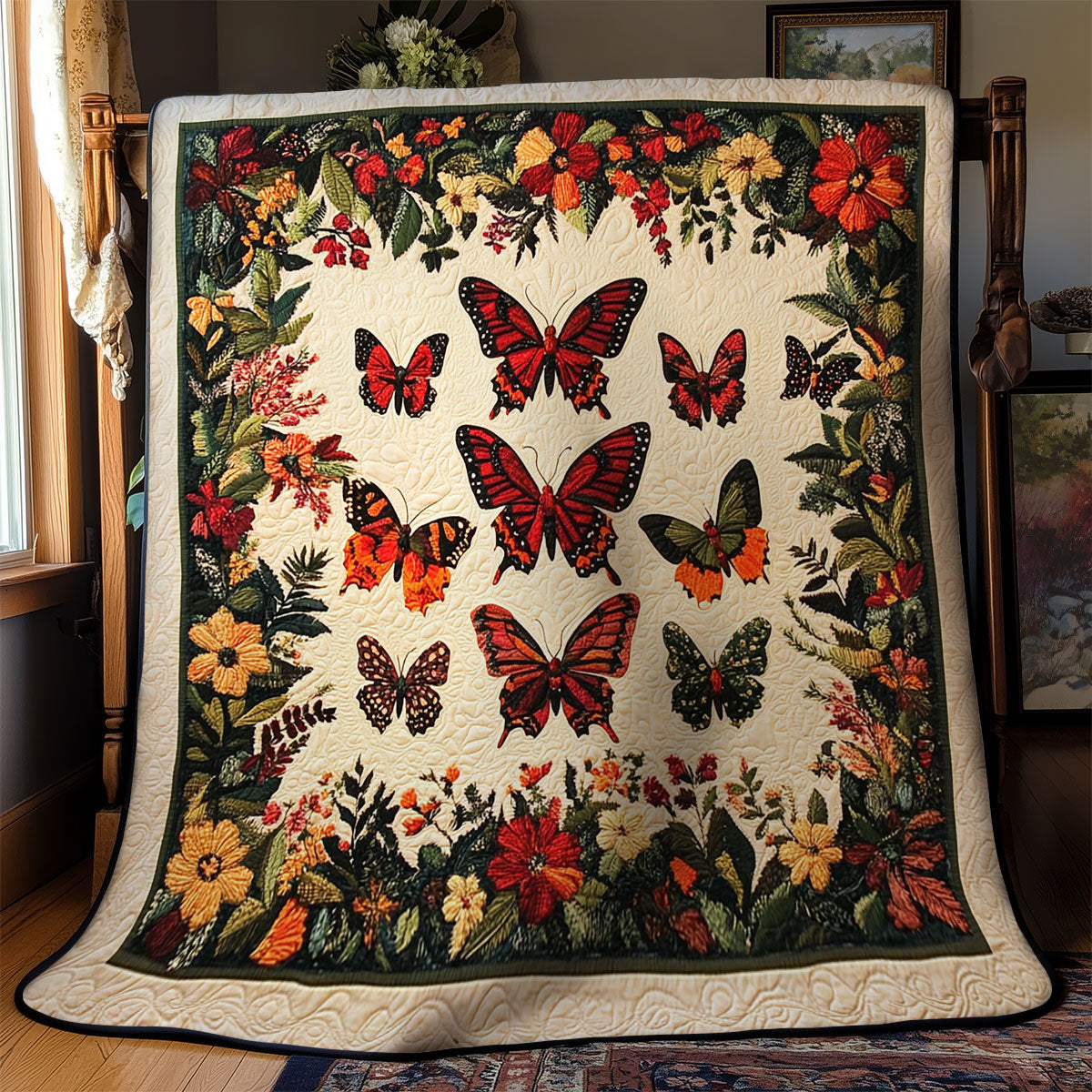 Butterfly In Garden WY1502025CL Quilt