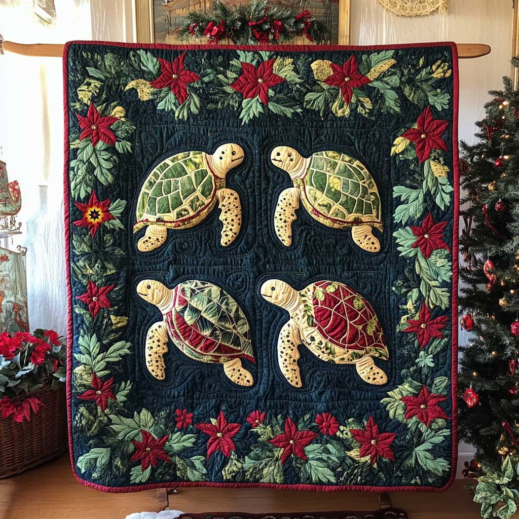 Christmas Turtle WP1511016CL Quilt