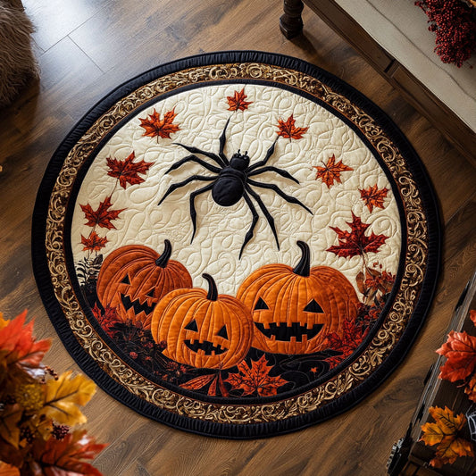 Regal Harvest Spider CW0708035CL Quilted Round Mat