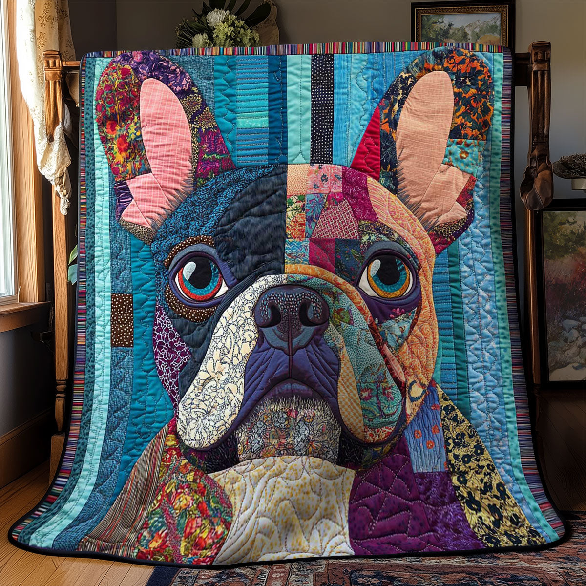 Patchwork French Bulldog WN0601076CL Quilt