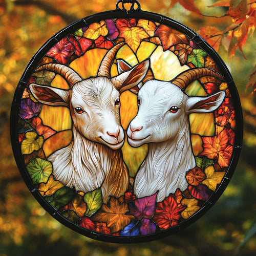 Goat  WU0310038CL Stained Glass Suncatcher