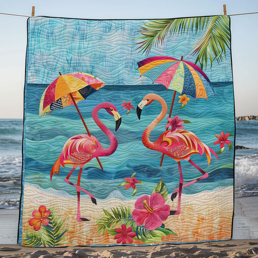 Summer Beach Flamingo WJ1008034CL Quilt