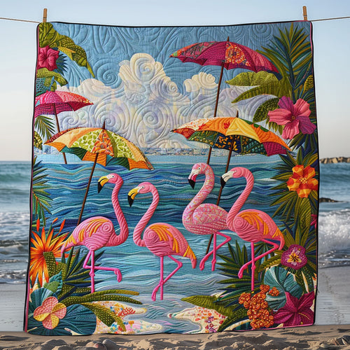 Summer Beach Flamingo WJ1008035CL Quilt