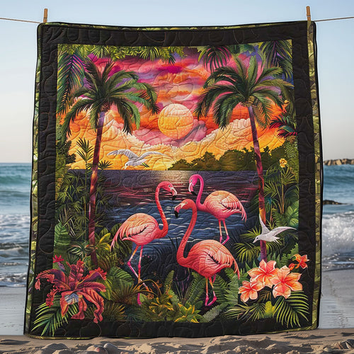 Sunset Flamingo WJ1308019CL Quilt