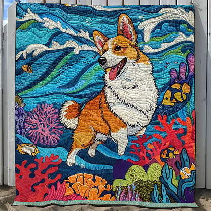 Swimming Corgi WJ1409028CL Quilt