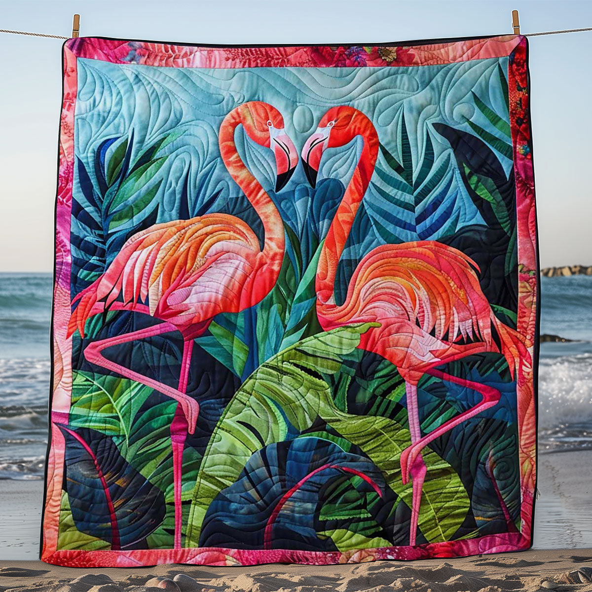 Tropical Flamingo WJ1908026CL Quilt