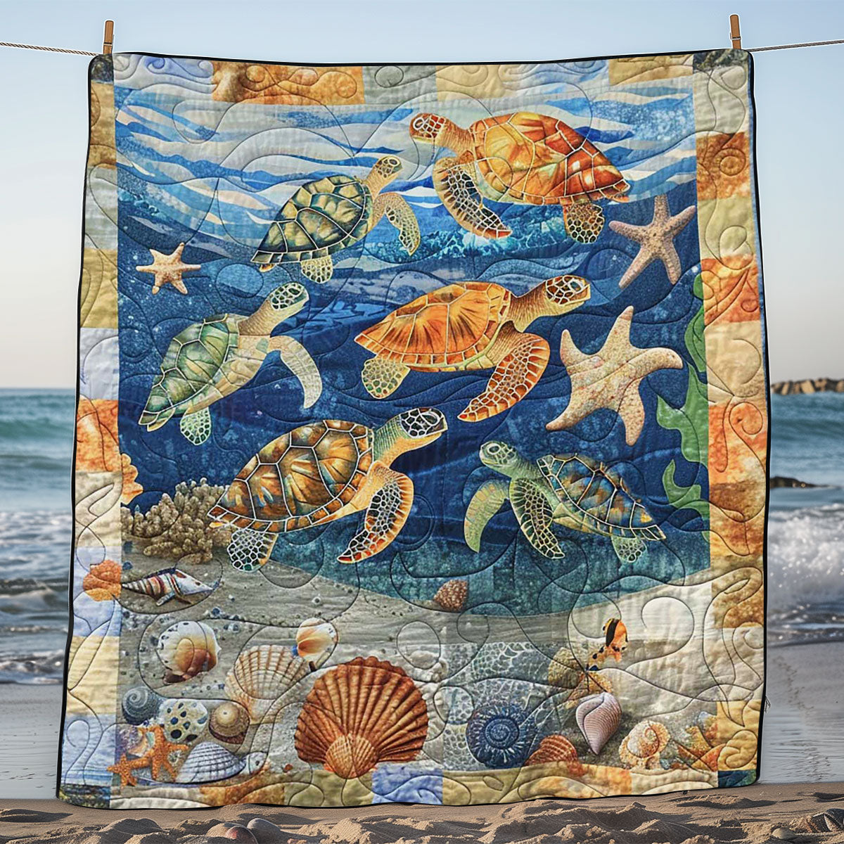 Turtle Under The Sea WJ0908031CL Quilt