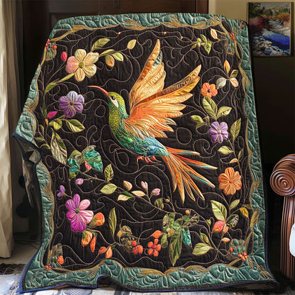 Hummingbird In Night Garden WY0503114CL Quilt