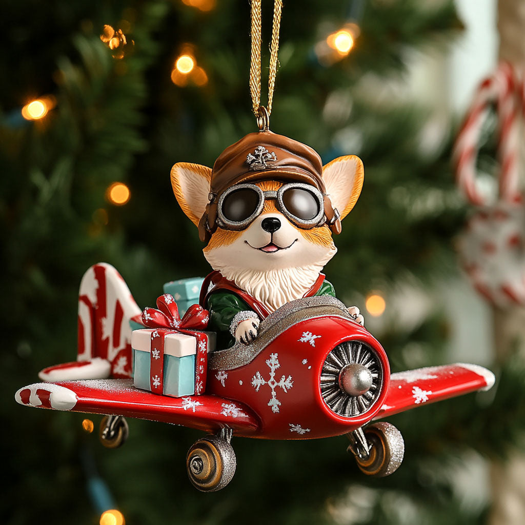 Corgi Flyer CP2411081CL Christmas Ornament