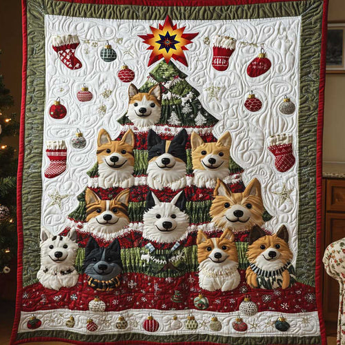 Snowy Dog Gathering WN2011116CL Quilt