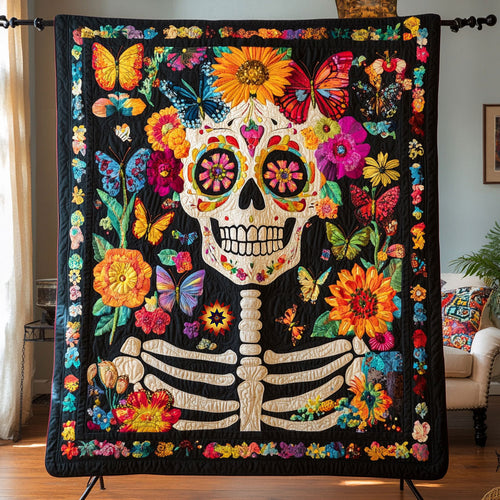 Flower Skull WU2610010CL Quilt